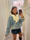 MM2766 Sherpa Lined Denim Jacket