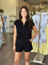 MW6389 Tencel Pleated Drawstring Shorts