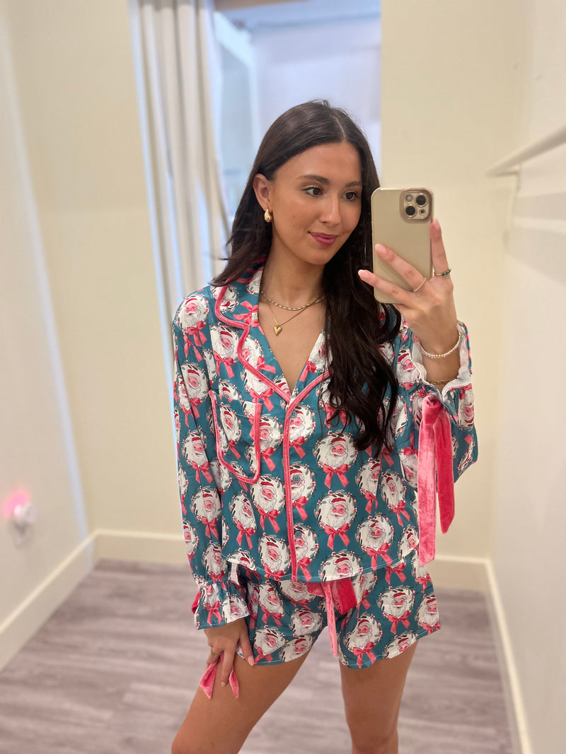 PL5502 Satin Christmas pj set