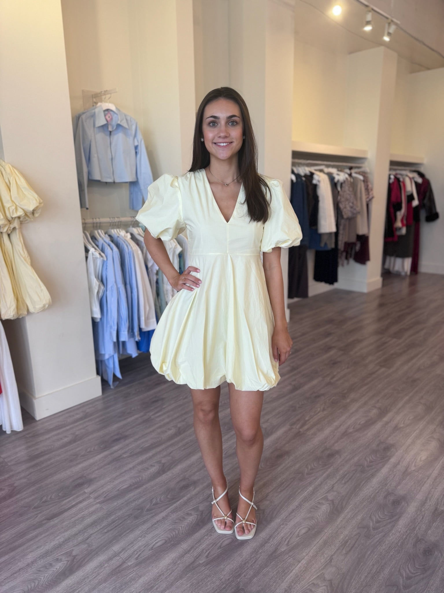DE27D Butter Puff Slv Dress – Love Boutique Baton Rouge