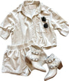 ST3195 corduroy elastic short