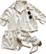 ST3195 corduroy elastic short
