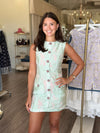 EL2531 Mint Green Mini Dress