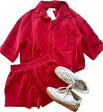 ST3195 corduroy elastic short