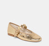 DV Gold Distressed Leather Ballet Flat