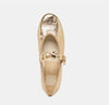 DV Gold Distressed Leather Ballet Flat