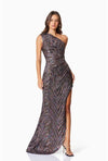 EL2415 Multi Color Metallic Gown