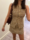 AS2603 Brown Multi Tweed Dress