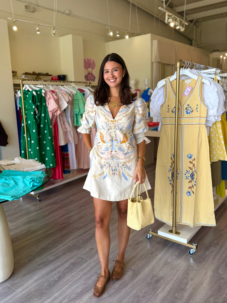 fashion boutique dress Floral Embroidered Tank Maxi Dress