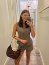 AS7397 Brown Plaid Shorts