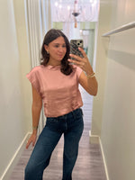 MN656S Satin High Neck Top
