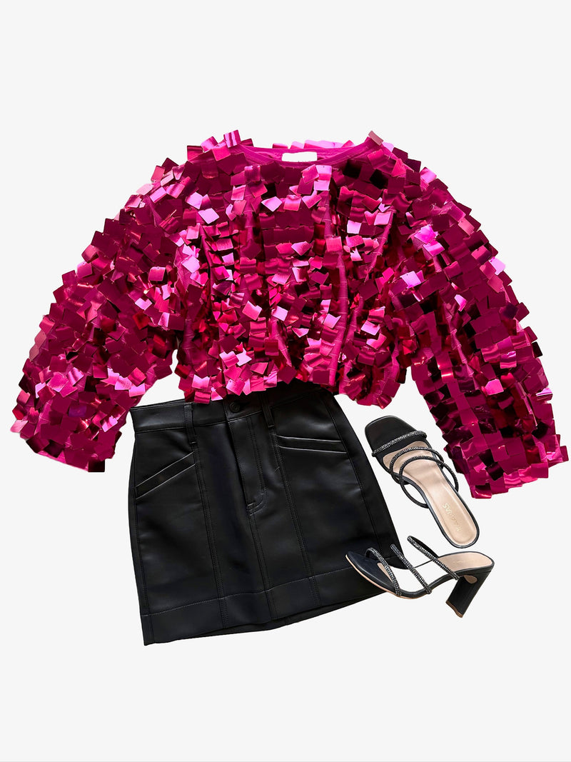AA2142 Pink sequin longsleeve