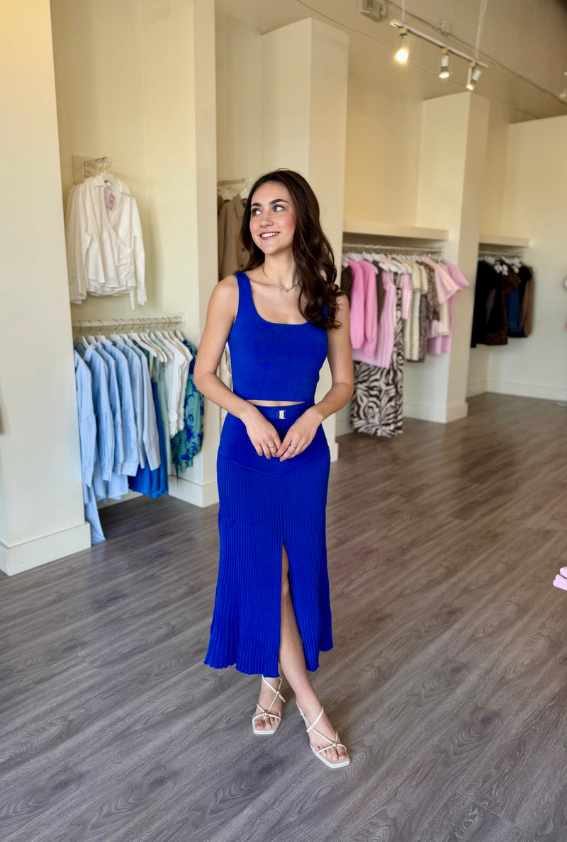KG6826 Royal Blue Knit Top/Skirt Set Love Boutique Baton Rouge KG6826 Royal Blue Knit Top/Skirt Set Love Boutique Baton Rouge