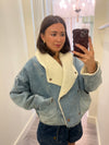 MM2766 Sherpa Lined Denim Jacket
