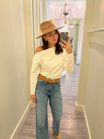 NA1024 Porcelain Off Shoulder Long Slv