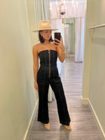 KI70 Dark Denim Strapless Jumpsuit