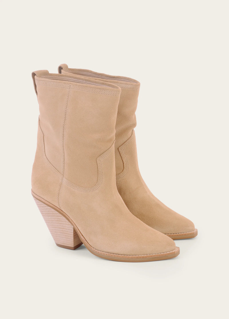 KA0005 Dante Suede Western Bootie - Nutmeg