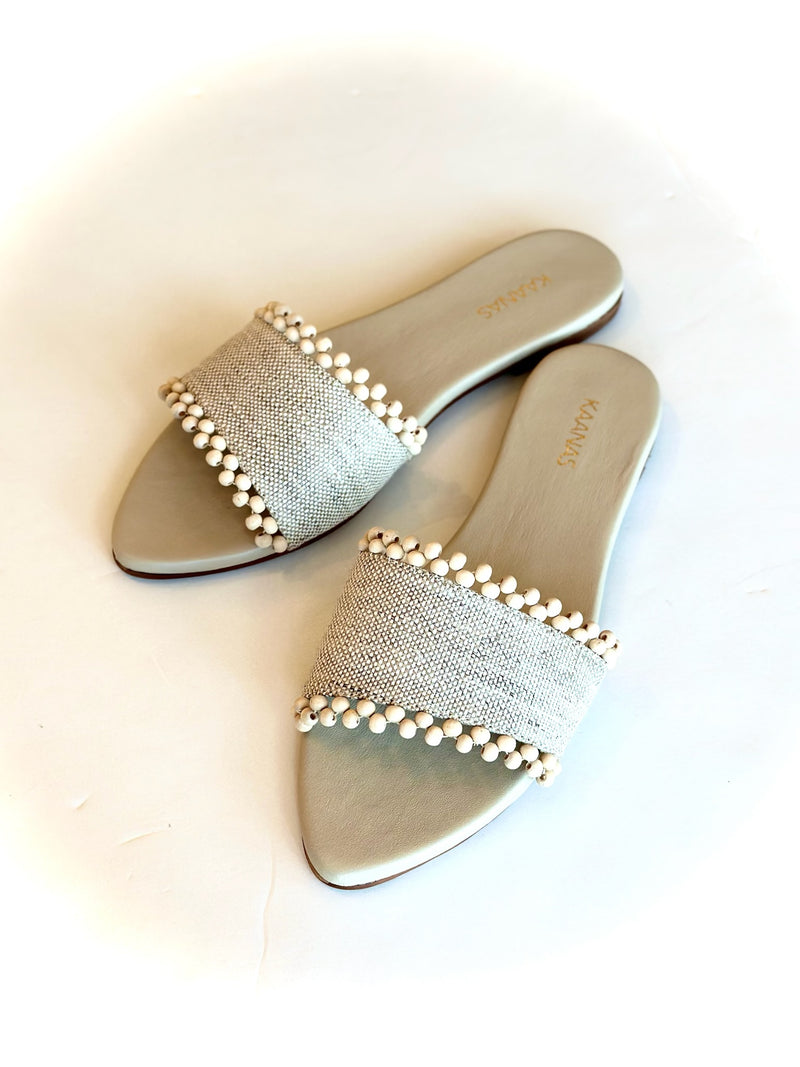 KA191R Linen Slide with Beaded Detail