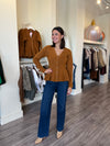 BB6941 Burnt Orange Flare Cardigan