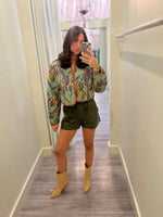 BB2949 Multi-Color Quilted Floral Print Jacket