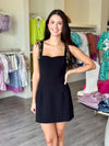 HE6156 black gold & white tassel mini