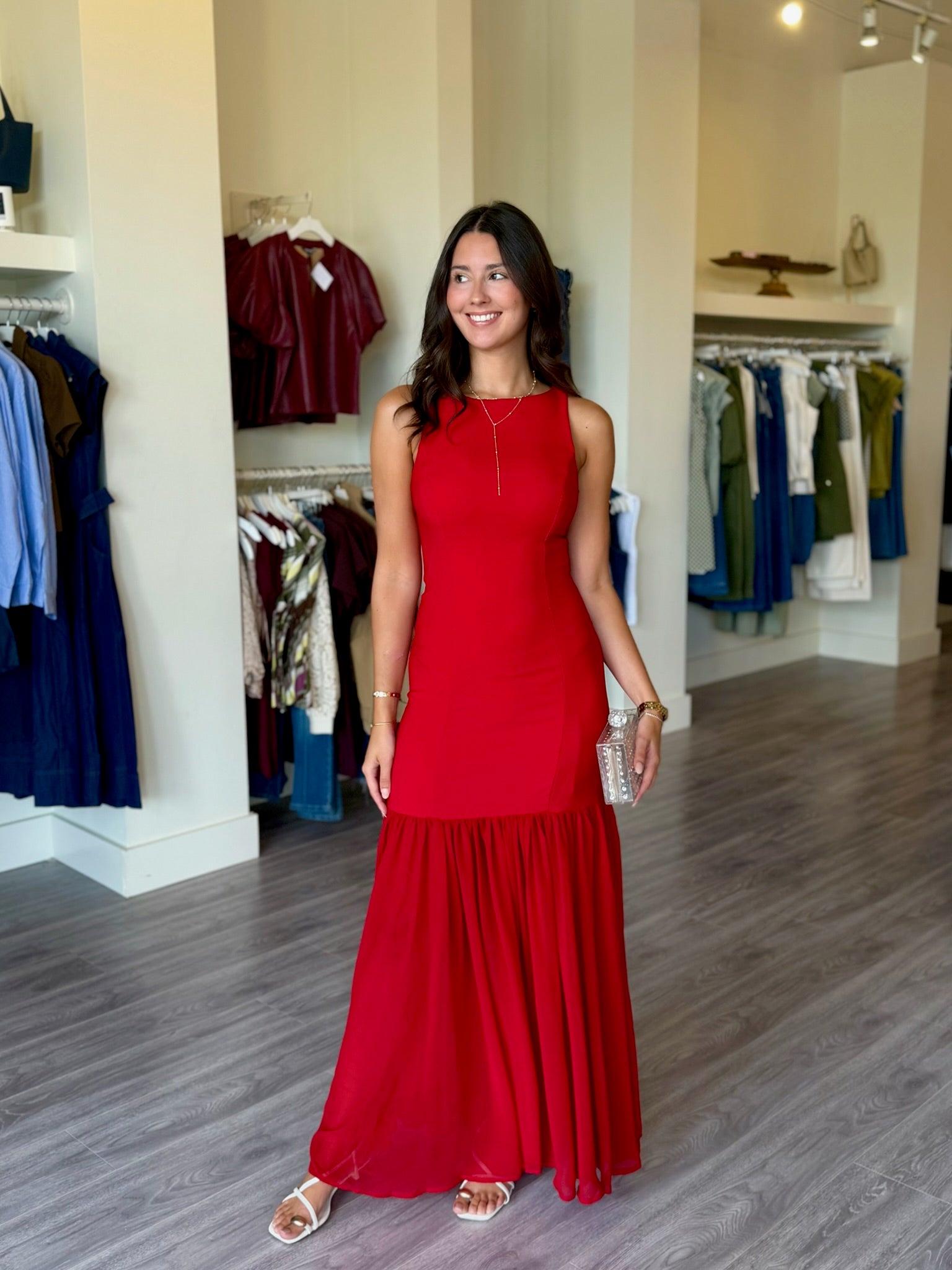 dark red satin dress ELECTRA Lace Up Back Front Slit Gown Color:Leaves Light Green mattyp_woven Sequin wrap dress Green Do Not Bleach