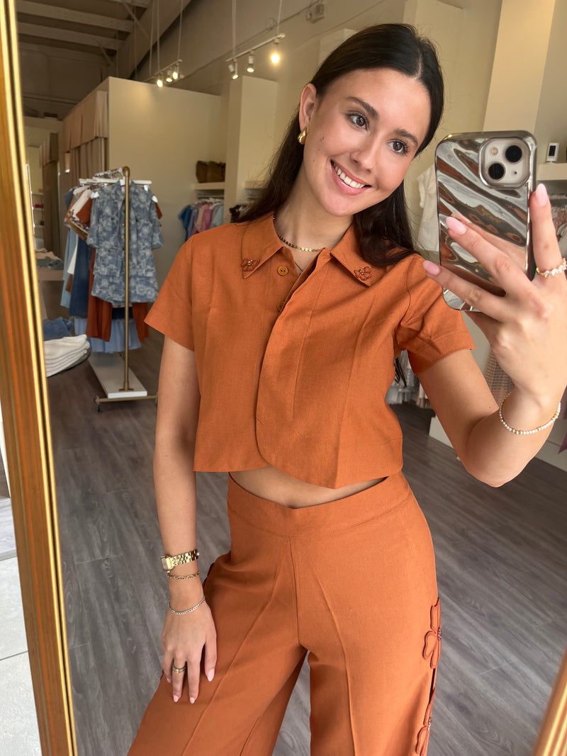 KA8976 Cropped Blouse