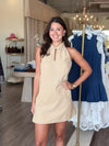 ST2425 Corduroy Keyhole Mini Dress