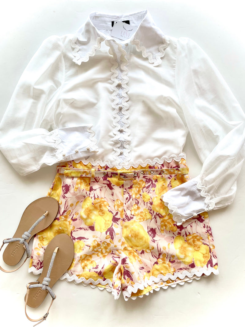 BE6206 Purple/gold Short Set