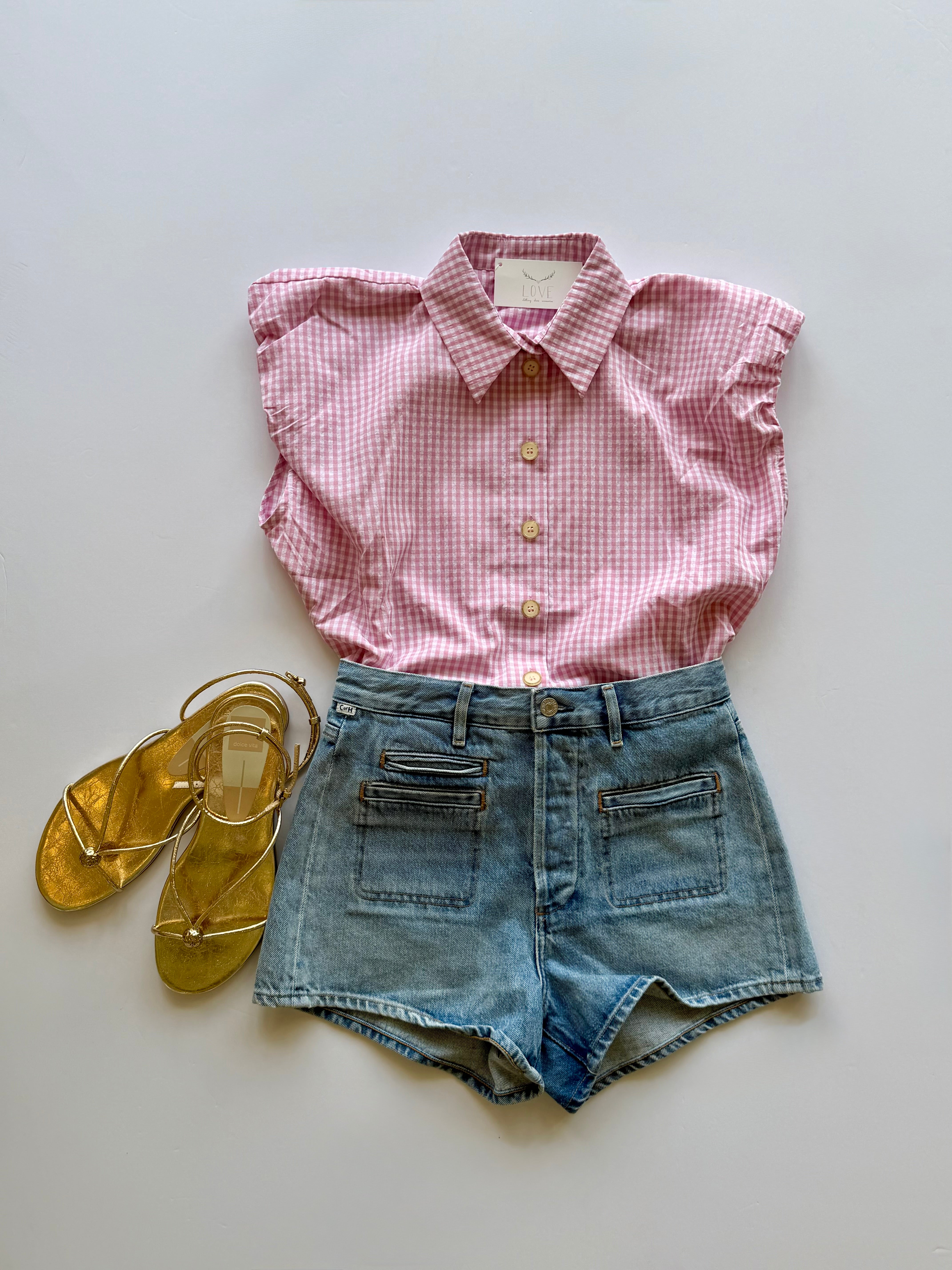 KA5261 Button Down Poplin Top – Love Boutique Baton Rouge