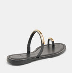 DVINK0 Wink Black Leather Footwear Slide