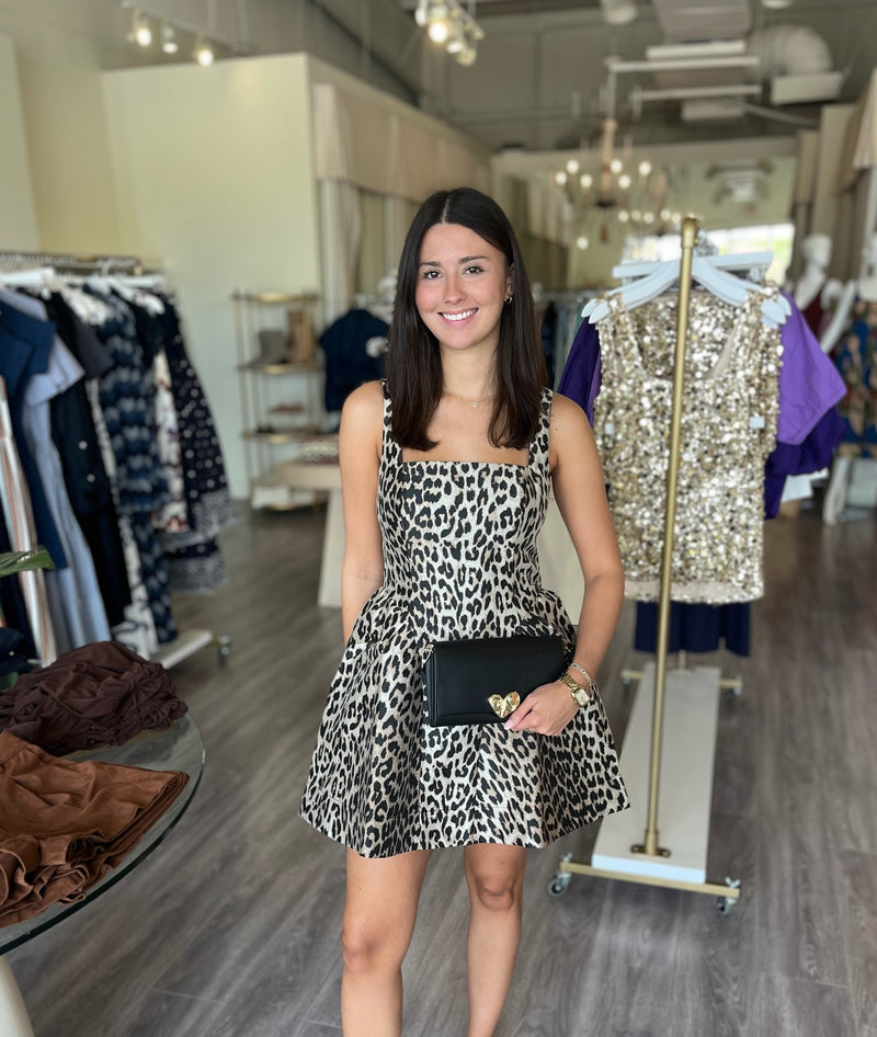 AS2926 Leopard Corset Mini Dress