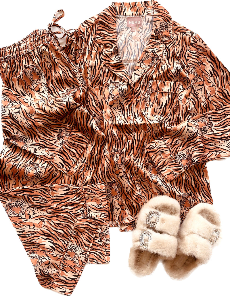 MU4398 Royal tiger pj silky set