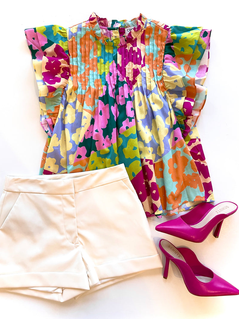 CR12160 Patchwork elsie blouse