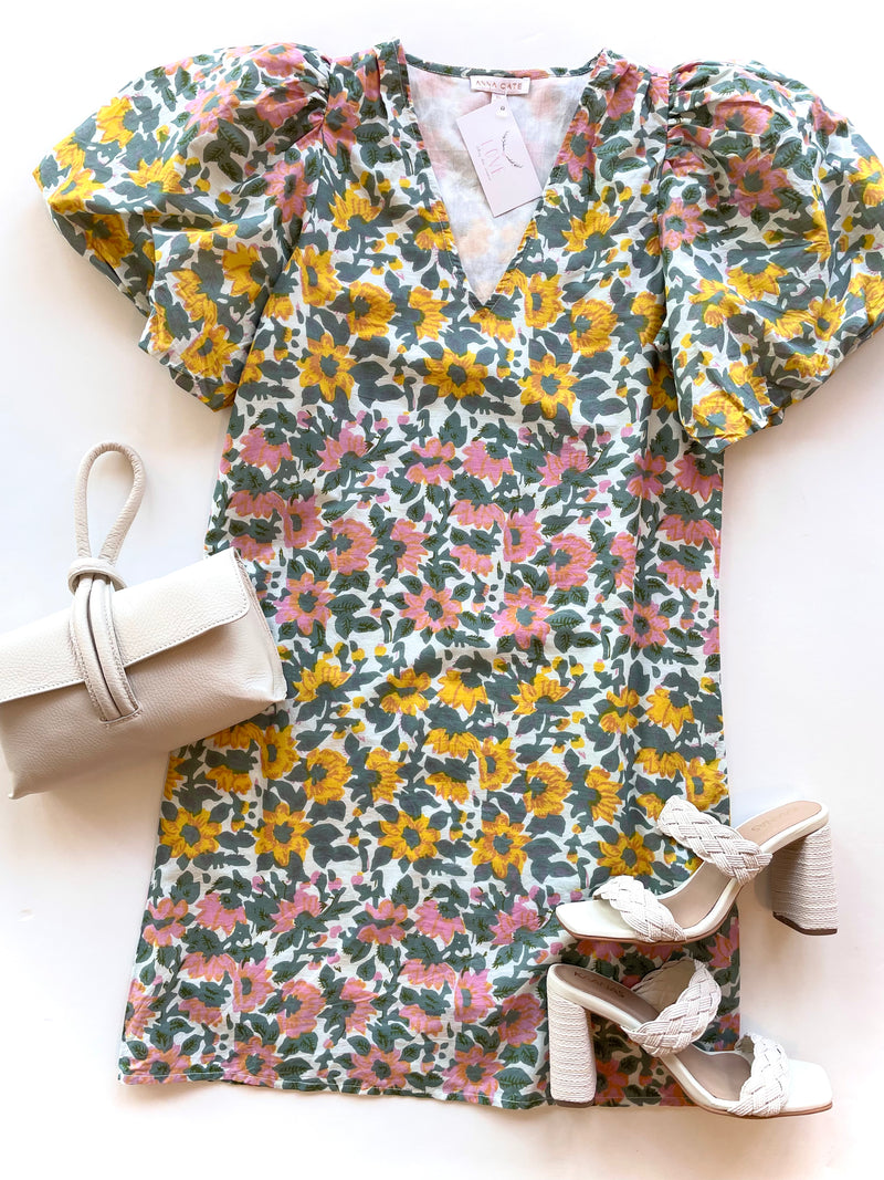 AC Floral v-neck mini dress