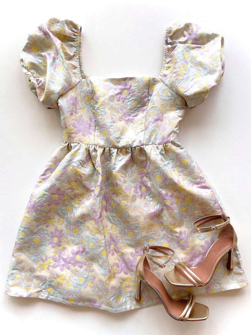 TCEC Pastel floral babydoll dress