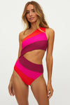 BR23040 BE mine Colorblock one piece swimsuit